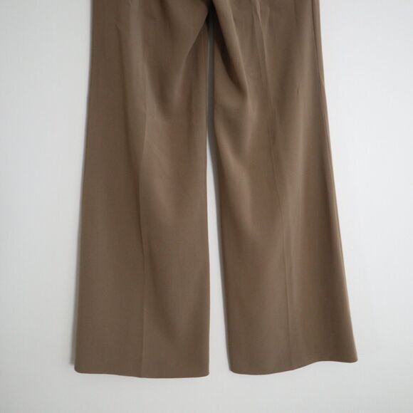 Escada Size 36 US S Talisa Trouser 'Antique Gold' Tan Wide Leg Pants - Picture 9 of 10